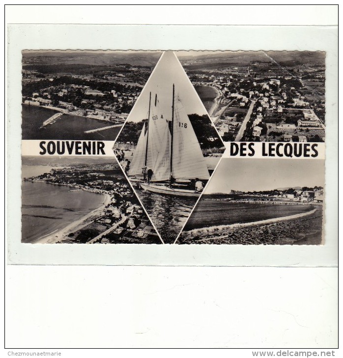 SOUVENIR DES LECQUES - VUE AERIENNE PORT - CPSM - Les Lecques