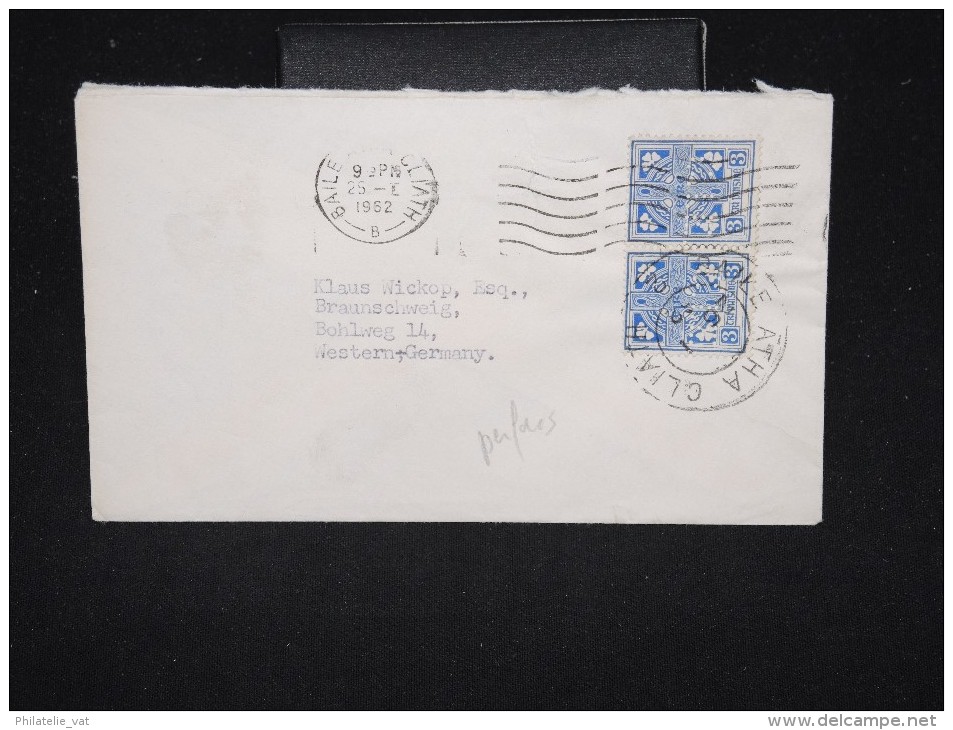 IRLANDE - Enveloppe Avec Timbres Pérforés " C.L E " En 1962 Pour L ' Allemagne - A Voir - Lot P12374 - Lettres & Documents