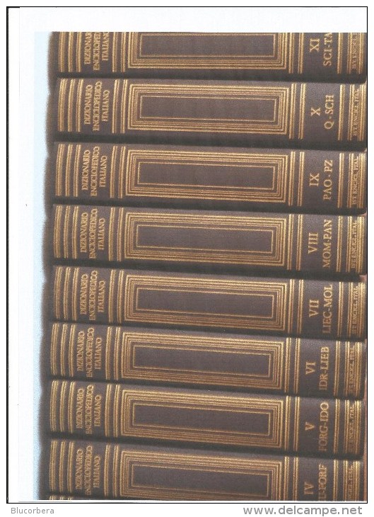 ENCICLOPEDIA TRECCANI 1970 VOL. 12 + SUPPLEMENTO. 23,5 X 31 RILEG. DORSO IN PELLE - Encyclopédies