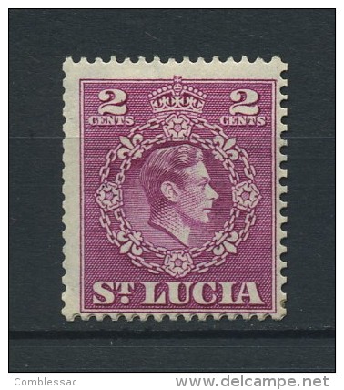 SAINT  LUCIA    1949    2c  Magenta    Perf  14 1/2 X 14        MH - Ste Lucie (...-1978)