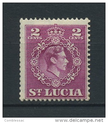 SAINT  LUCIA    1949    2c  Magenta    Perf  14 1/2 X 14        MH - St.Lucia (...-1978)