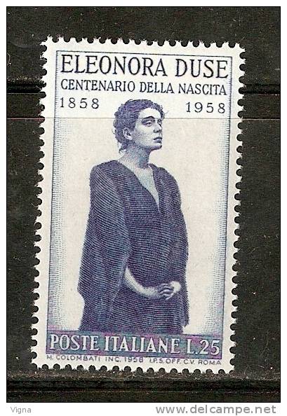 IT072 - ITALIA - Sassone 848 ** - Centenario Nascita Eleonora Duse - 1946-60: Nuovi