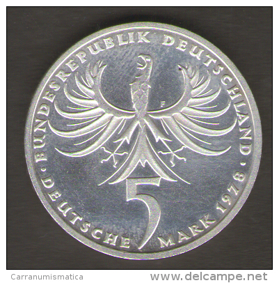 GERMANIA 5 MARCHI 1978 225 TH ANNIVERSARY DEATH OF BALTHASAR NEUMANN AG SILVER - 5 Marcos