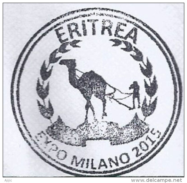 ERYTHRÉE/ERITREA .EXPO MILAN 2015, LE DROMADAIRE D'Erythrée,belle Lettre Du Pavillon D'Erythrée,adressée En ANDORRE - 2015 – Milan (Italie)