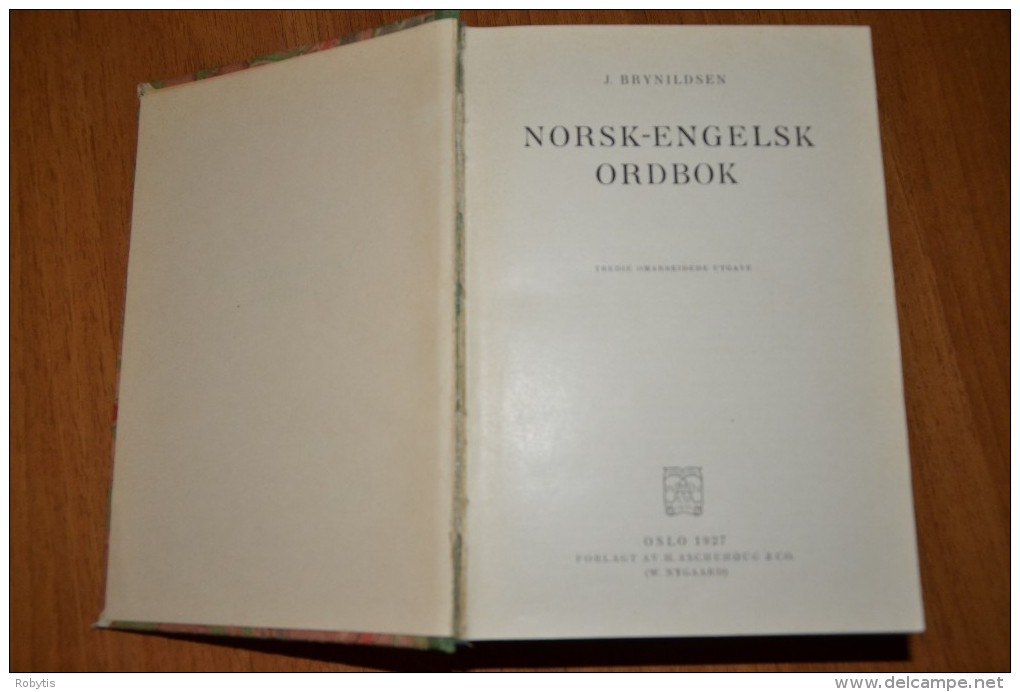 Norwegian  English  Dictionary 1927 - Dictionnaires