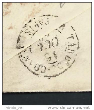 FRANCE - Obl.cad " Ligne De Calais 1853" Et Cad " Retard Du Convois Paris " Sur Env. D ´Angleterre - A Voir - Lot P12422 - 1849-1876: Classic Period