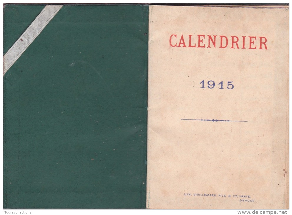 CALENDRIER Miniature Ancien De 1915 @ Format Carnet Calepin 6 X 8,5 Cm PUB Chocolat Meunier - Kleinformat : 1901-20