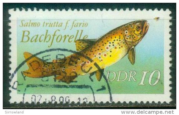 DDR  1987  Süßwasserfische  (1 Gest. (used))  Mi: 3096 (0,60 EUR) - Gebraucht