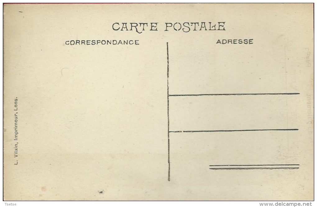 Lens - Rue De L'Eglise - Imprimerie Vilain Frères - Cycliste ( Voir Verso ) - Lens