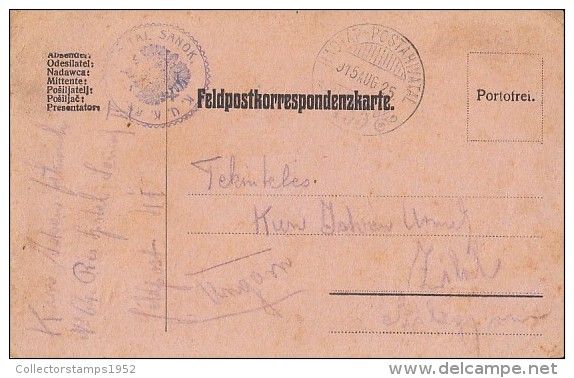 31400- WW1 WAR FIELD CORRESPONDENCE, POSTCARD, CAMP NR 41, CENSORED, 1915, HUNGARY - Brieven En Documenten