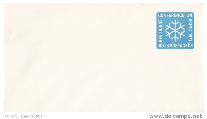 31475- WHITE HOUSE CONFERENCE ON AGING, EMBOSSED COVER STATIONERY, UNUSED, 1971, USA - 1961-80