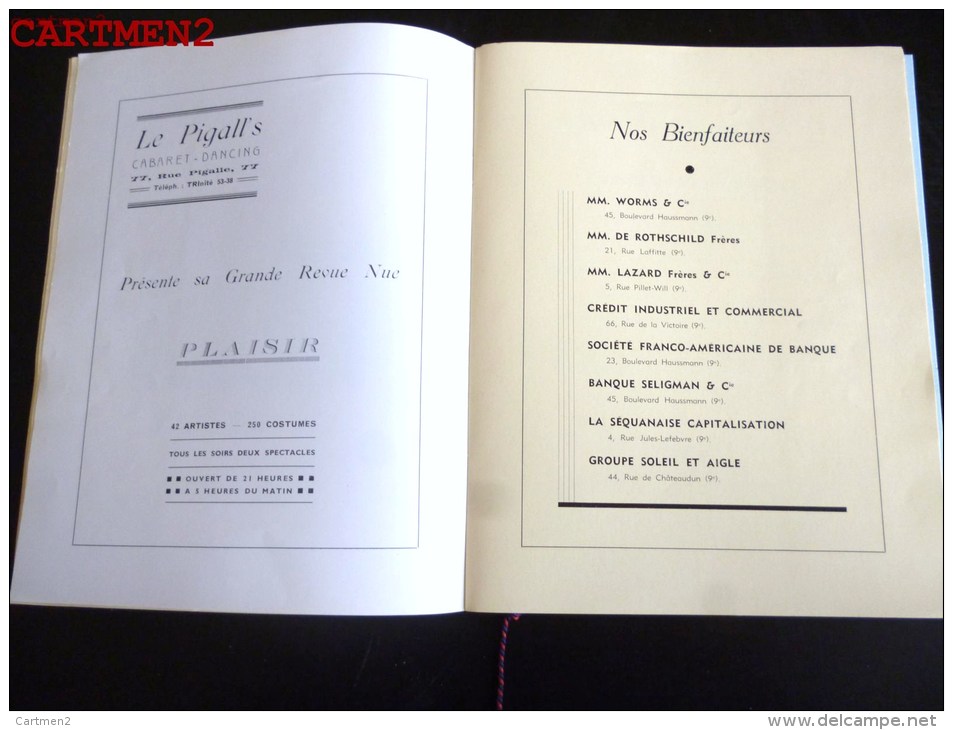 PROGRAMME GALA DE LA POLICE PARIS 8eme ARRONDISSEMENT THEATRE APOLLO 1950 MENU PUBLICITE RECLAME PLAQUETTE ILLUSTRATEUR
