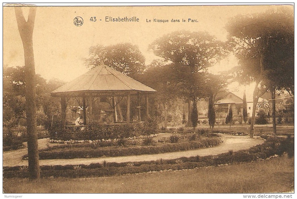 Elisabethville    ---   Le Kiosque Dans Le Parc - Belgisch-Kongo