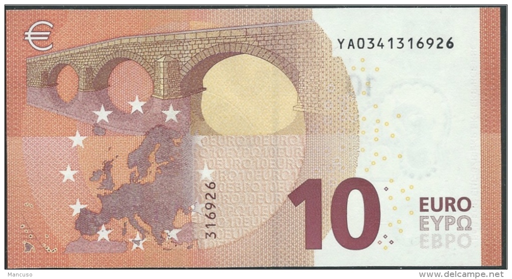 10  EURO DRAGHI  GRECIA  YA  Y001 H4   UNC - 10 Euro