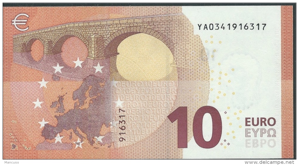 10  EURO DRAGHI  GRECIA  YA  Y001 G4   UNC - 10 Euro