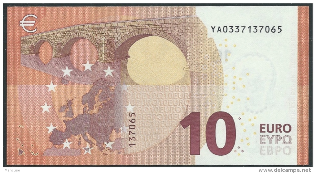 10  EURO DRAGHI  GRECIA  YA  Y001 F3   UNC - 10 Euro