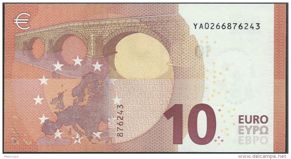 10  EURO DRAGHI  GRECIA  YA  Y001 F2   UNC - 10 Euro