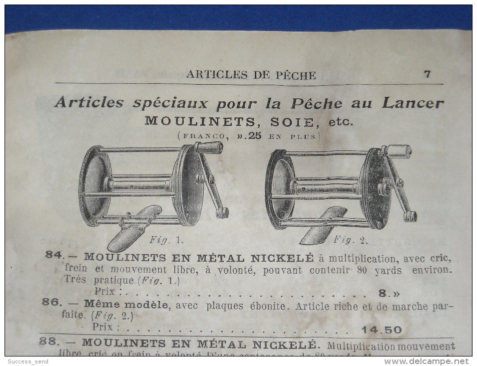 CATALOGUE ARTICLES DE PÊCHE MAISON BERTIN, AU DEPART, PARIS. 32 Pages. Complet. - Chasse/Pêche