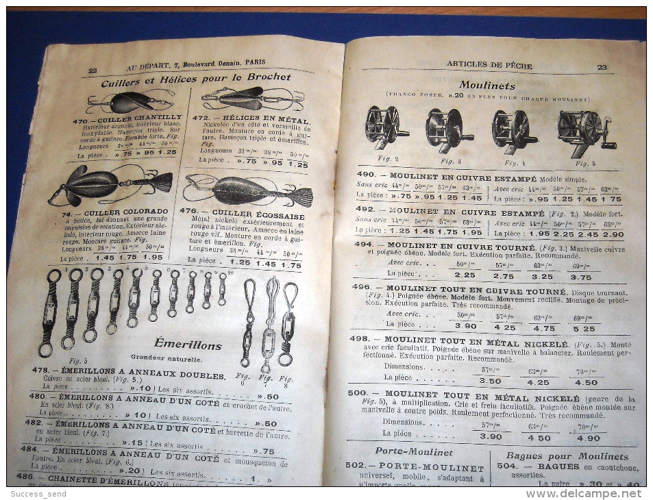 CATALOGUE ARTICLES DE PÊCHE MAISON BERTIN, AU DEPART, PARIS. 32 Pages. Complet. - Chasse/Pêche