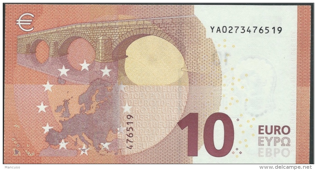 10  EURO DRAGHI  GRECIA  YA  Y001 D3   UNC - 10 Euro