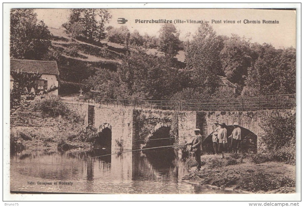87 - PIERRE-BUFFIERE - Pont Vieux Et Chemin Romain - 1934 - Pierre Buffiere