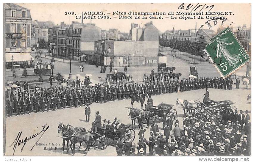 Arras     62   Inauguration Du Monument Langlet   13 Août 1905 - Arras