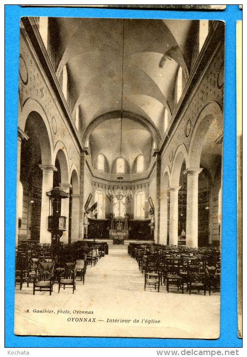 AVR454, Oyonnax, Intérieur De L'église, Circulée 1934 - Oyonnax