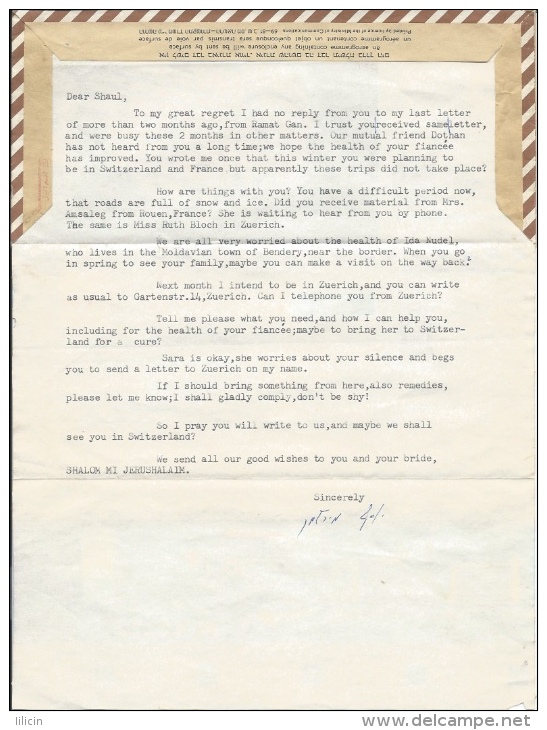 Letter FI000087 - Israel To Yugoslavia Croatia - Other & Unclassified