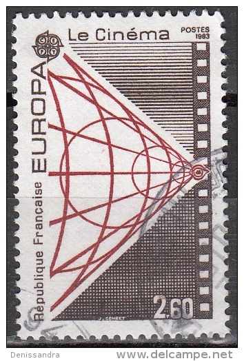 France 1983 Yvert 2271 O Cote (2012) 1.00 Euro Europa CEPT Le Cinéma Cachet Rond - Oblitérés