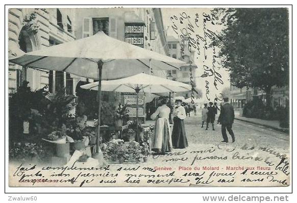 Genève: Place Du Molard - Marché Aux Fleurs ( Monopol 3010 Déposé ) - Marchés