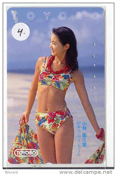 Télécarte Japon EROTIQUE (4) Lingerie Femme - EROTIC Japan Phonecard - EROTIK - EROTIEK - BATHCLOTHES - Fashion
