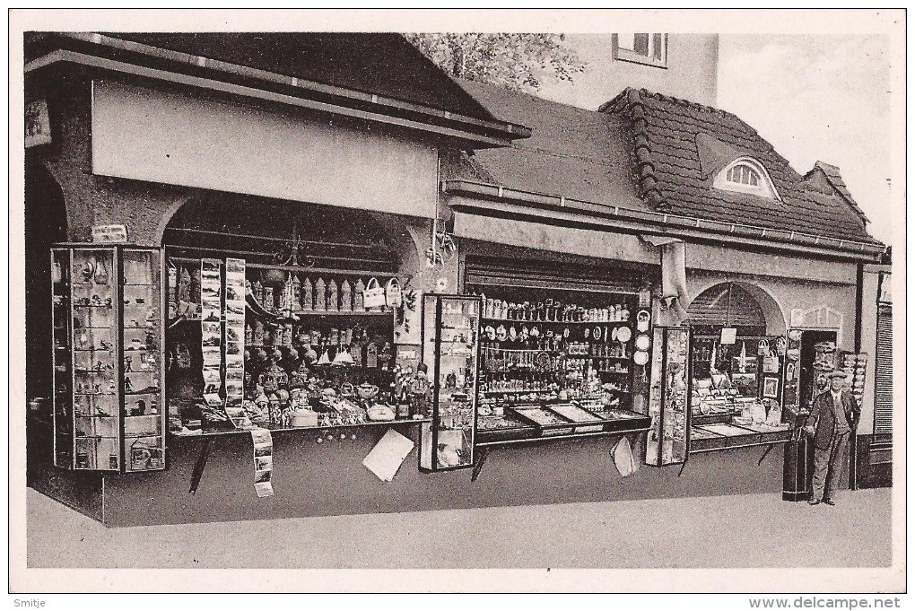 KÖNIGSWINTER REISE-ANDENKEN ALFRED LINGEN SOUVENIR-SHOP ANSICHTSKARTEN GESCHÄFT LADEN - 2 SCANS - Koenigswinter