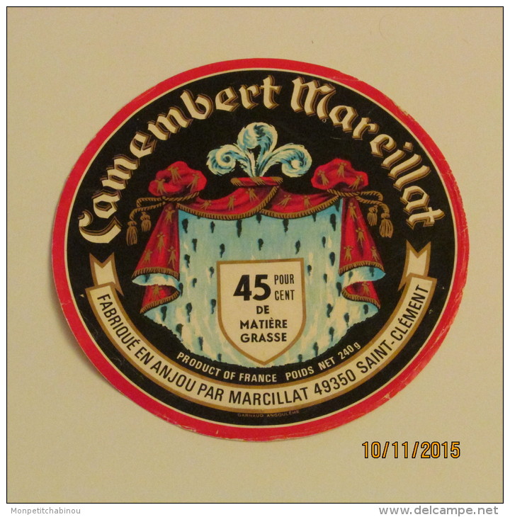 ETIQUETTE CAMEMBERT MARCILLAT - Fromage