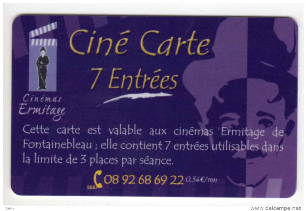 FRANCE CARTE CINEMA ERMITAGE DE FONTAINEBLEAU CHARLIE CHAPLIN - Cinécartes