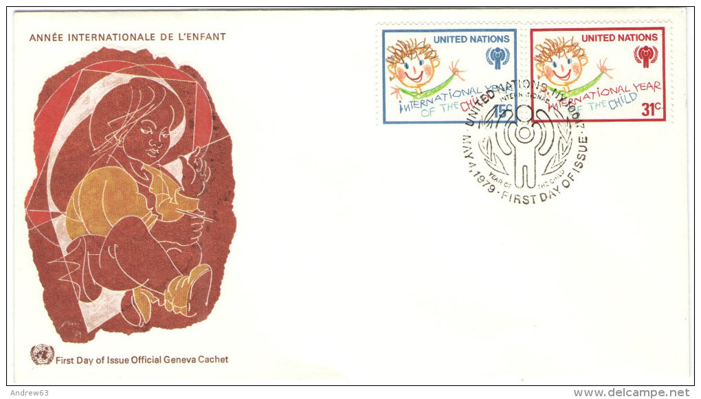 ONU - NAZIONI UNITE - UNITED NATIONS - NATIONS UNIES &ndash; 1979 - Année De L'enfant - New York - FDC - FDC