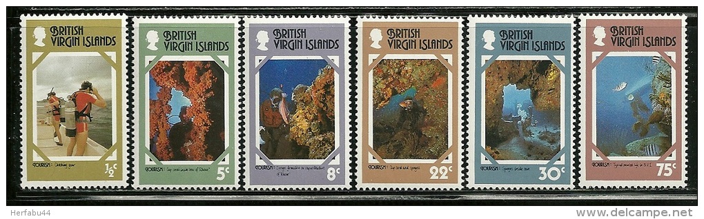 Virgin Islands     "Marine Life"       Set       SC# 327-32   Mint - British Virgin Islands