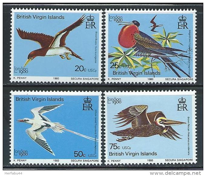 Virgin Islands     "Birds"       Set     SC# 385-88   Mint - British Virgin Islands