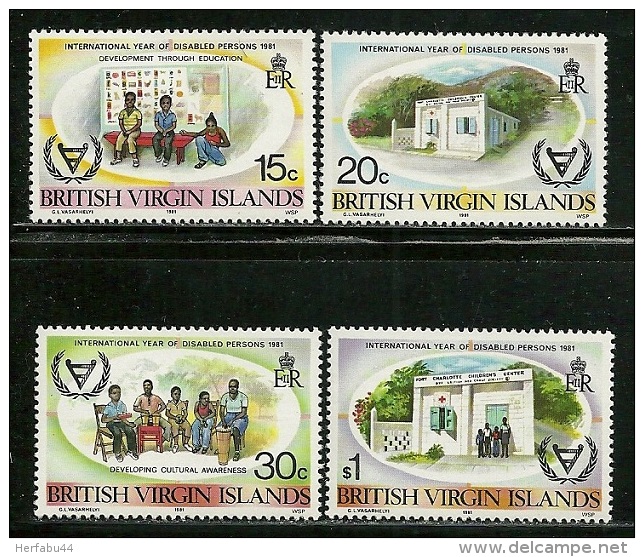 Virgin Islands     "Disabled Persons"       Set     SC# 413-16   Mint - British Virgin Islands