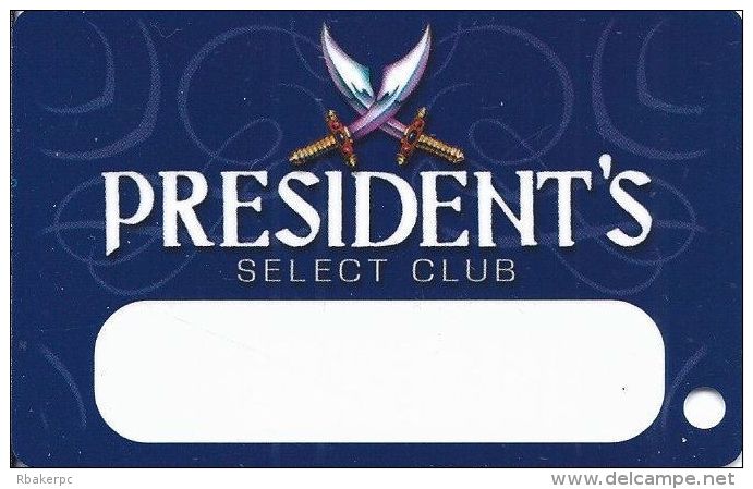 Trump Taj Mahal Atlantic City NJ 10th Issue President's Select Club Slot Card (Blank)  ...[RSC]... - Casino Cards