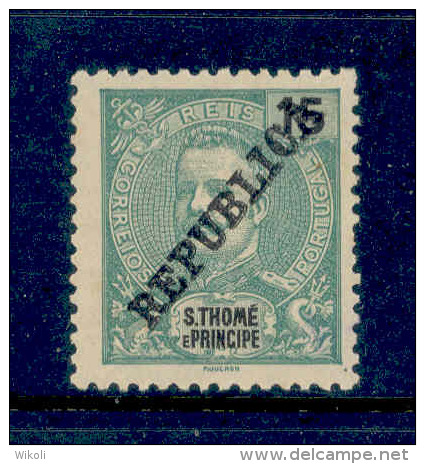 ! ! St. Thomas - 1913 D. Carlos Local Republica 15 R - Af. 168 - NGAI - St. Thomas & Prince