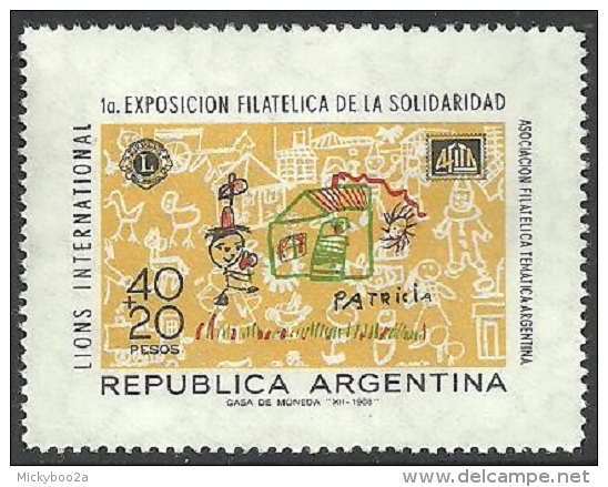 ARGENTINA 1968 LIONS INTERNATIONAL ART CHILDRENS PAINTINGS SET MNH - Unused Stamps