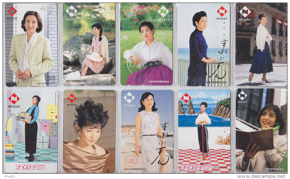 LOT De  50 TELECARTES DIFFERENTES Japon FEMME FEMMES  GIRL GIRLS WOMAN WOMEN Japan PHONECARDS FRAUEN Nissay - 2054 - Japon