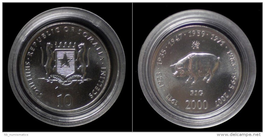 Somalia 10 Shilling 2000- Pig - Somalië