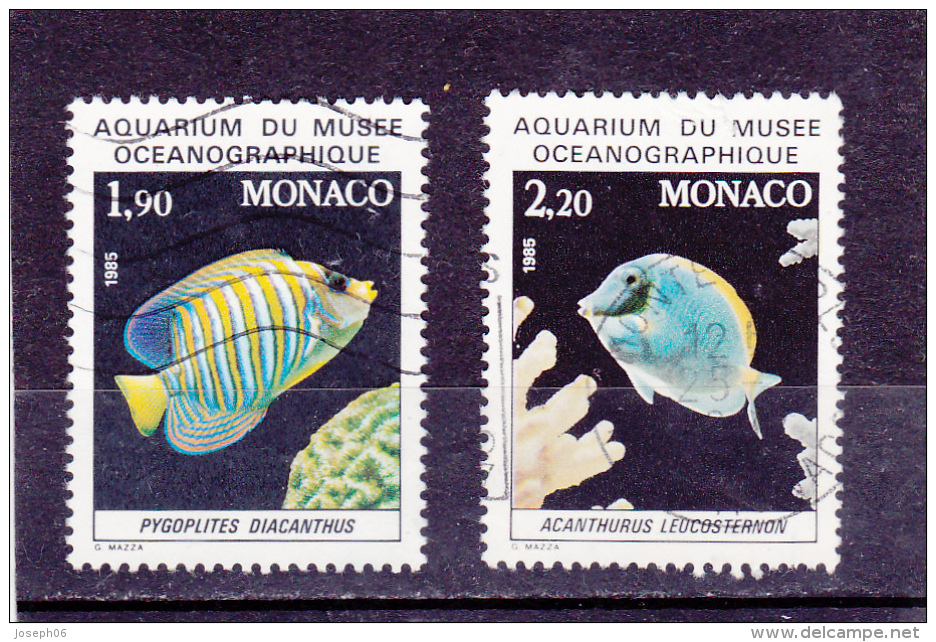 MONACO     1985  Y.T. N° 1483 à 1487  Incomplet  1483 1484Oblitéré - Gebraucht