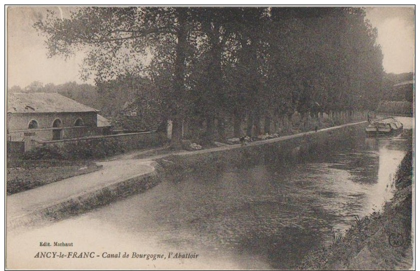 CPA 89 ANCY LE FRANC Canal De Bourgogne Abattoir 1924 - Ancy Le Franc