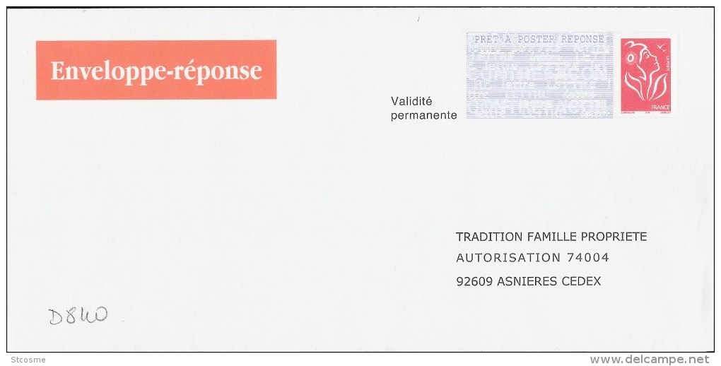 D0840 - Entier / Stationery / PSE - PAP Réponse Lamouche, Tradition Famille Propriété -  Agrément 0501158 - Prêts-à-poster: Réponse /Lamouche