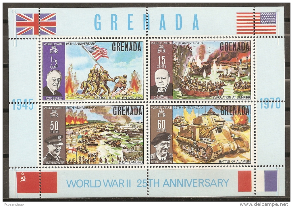 HISTORIA - GRENADA 1970 - Yvert #H7 ** - Precio Cat. €10 - WW2 (II Guerra Mundial)