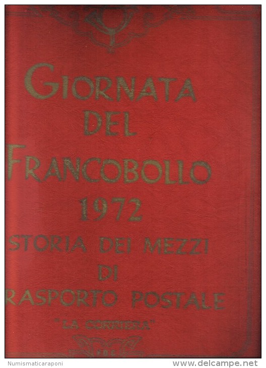 Giornata Del Francobollo 1972 Storia Dei Mezzi Di Trasporto La Corriera 94 Buste Primo Giorno Da Agrigento A Viterbo - 1971-80: Storia Postale