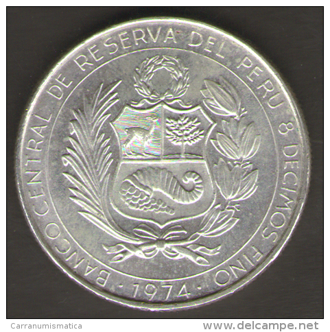 PERU 200 SOLES DE ORO 1974 AG SILVER - Perú