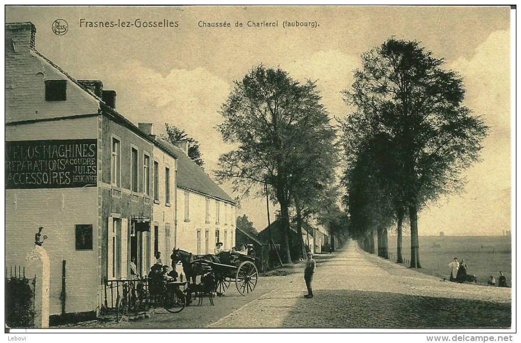FRASNES-LEZ-GOSSELIES « Chaussée De Bruxelles (faubourg) » - Nels (1912) - Les Bons Villers